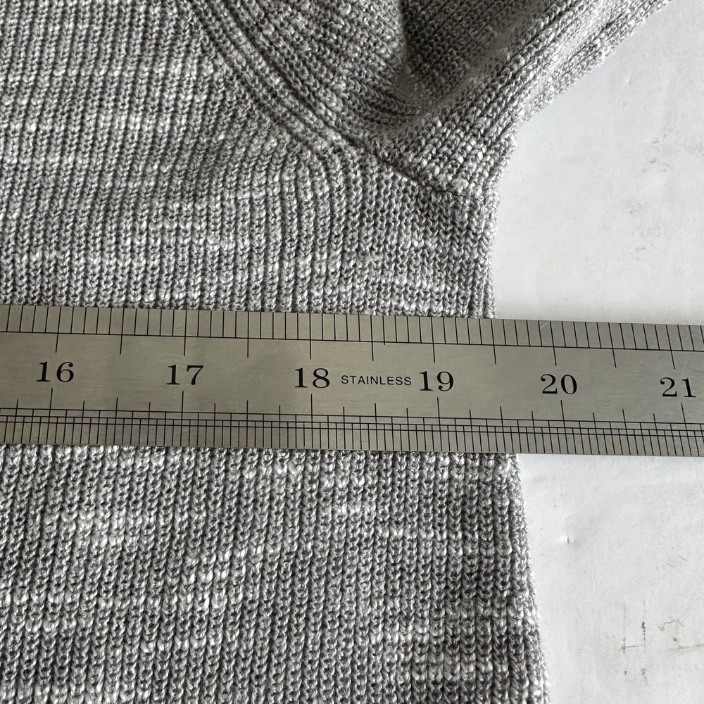 J. Jill Womens Grey Marled Cotton Linen Blend Open Front Knit Cardigan Sz M Cozy - Picture 7 of 9